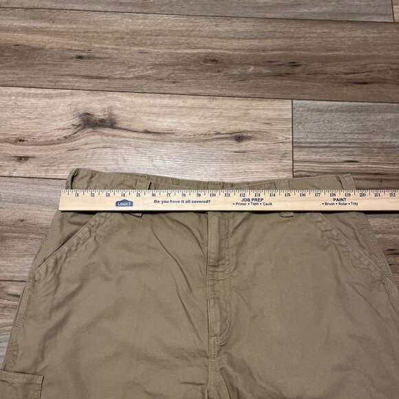 Men's Carhartt Carpenter Utility Shorts SZ 40x10 TAN B147 DKH Casual Work - Picture 4 of 9